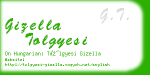 gizella tolgyesi business card